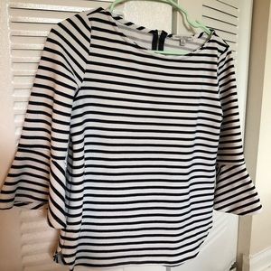 Navy Striped Top